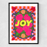 Joyous Florals Narrow Black Frame