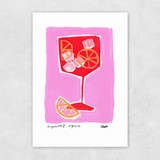 Aperol Spritz Pink Unframed Print