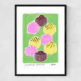 Fondant Fancies Narrow Black Frame