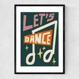 Let's Dance The Night Away Narrow Black Frame