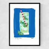 Mojito Blue Narrow Black Frame