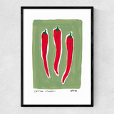 Three Chillis Narrow Black Frame