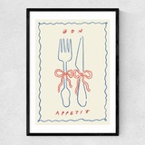 Bon Appetit Babe Narrow Black Frame