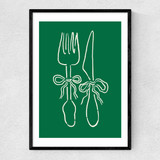 Dinner Time Narrow Black Frame