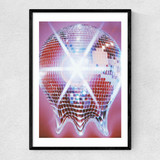 Melting Disco Ball Narrow Black Frame