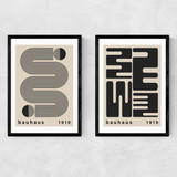 Black Bauhaus Set Narrow Black Frame