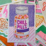 Chill Pills by Jacqueline Colley - Art Print - East End Prints Unframed Print