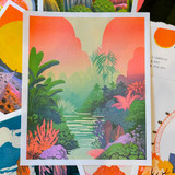Ombre Landscape by OHH DEER - Art Print - East End Prints Unframed Print