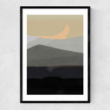 Golden Hills II Narrow Black Frame