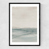 Still Sea I Narrow Black Frame