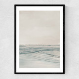 Still Sea II Narrow Black Frame