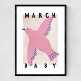 March Baby Narrow Black Frame
