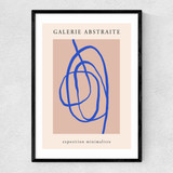 Blue Scribble Narrow Black Frame