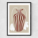 Dropping Leaf Plant Narrow Black Frame