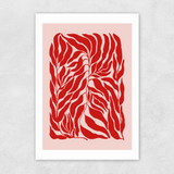 Pink & Red Botanical Poster Unframed Print