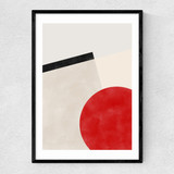 Pink & Red Graphic Poster III Narrow Black Frame