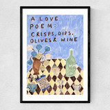 A Love Poem Narrow Black Frame