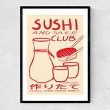 Sushi & Sake Club Narrow Black Frame