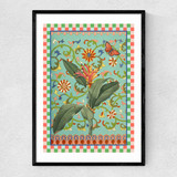 Flora & Pattern I Narrow Black Frame