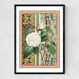 Flora & Pattern III Narrow Black Frame