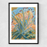 Agave Plant Narrow Black Frame
