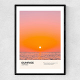 Morning Sunrise Narrow Black Frame