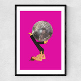 Boogie Shoes in Pink Narrow Black Frame