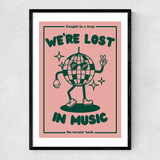 Lost In Music Narrow Black Frame