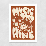 Music & Wine Unframed Print