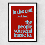 Send Music Narrow Black Frame