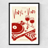 Vinyl & Vino Narrow Black Frame