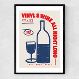 Vinyl & Wine Narrow Black Frame