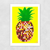 Disco Pineapple Unframed Print