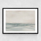 Still Sea Narrow Black Frame