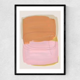 Abstract Brush Strokes 121 Narrow Black Frame