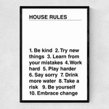 House Rules Narrow Black Frame