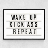 Kick Ass Repeat Narrow Black Frame