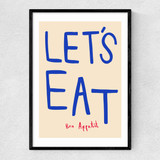 Let's Eat Narrow Black Frame