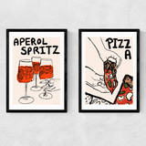 Aperol and Pizza Diptych