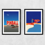 Let's Play Diptych Narrow Black Frame