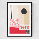 Here Narrow Black Frame