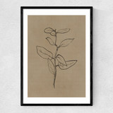 Eucalyptus Sapling Narrow Black Frame