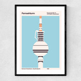 Fernsehturm Berlin Narrow Black Frame