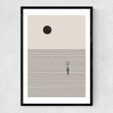 Solitude's Journey Narrow Black Frame