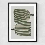 Abstract Tulips Narrow Black Frame