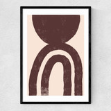 Abstract Shape No.2 Narrow Black Frame