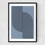 Curved Symmetry Narrow Black Frame