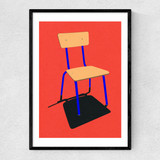 School Chair Narrow Black Frame