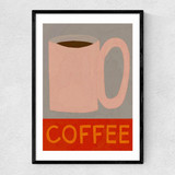 Coffee Mug Narrow Black Frame