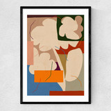 Abstract Flower Narrow Black Frame